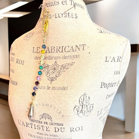 Bag charm MultiColor Rhinestone Cupchain & Pendant. - Picture 4 of 14